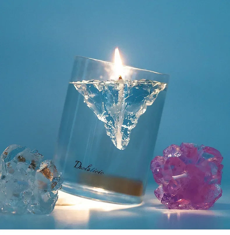 Floating Iceberg Candles, Handmade Jelly Wax Candles, Scented Fragrance, Birthday Gift, Home Decoration