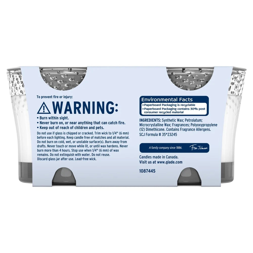 Essential Oil Infused Scented Candles Clean Linen Fresh Aroma