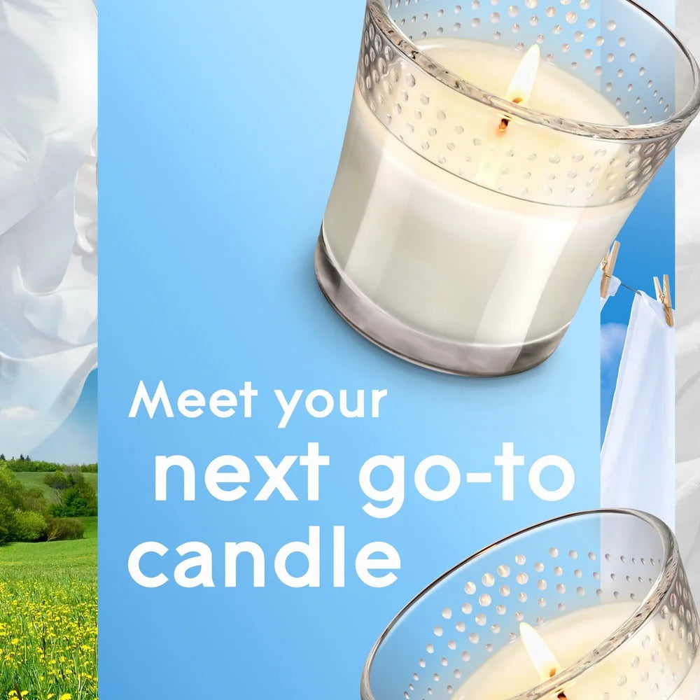 Essential Oil Infused Scented Candles Clean Linen Fresh Aroma
