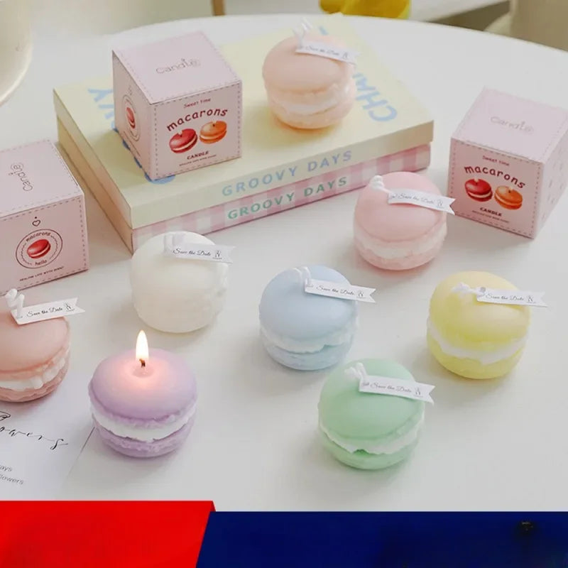 Macaron Aromatherapy Candle Lavender Peach