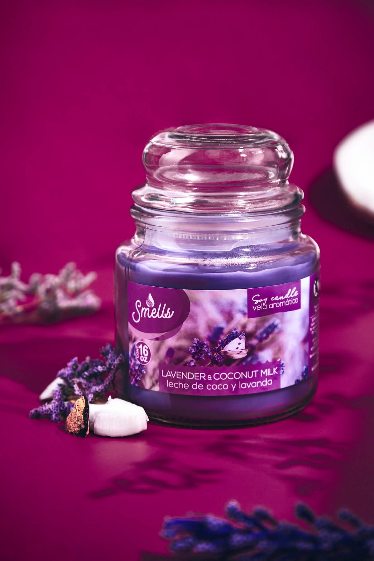 Coconut Milk & Lavender Single Wick Scented Candle, 16 oz