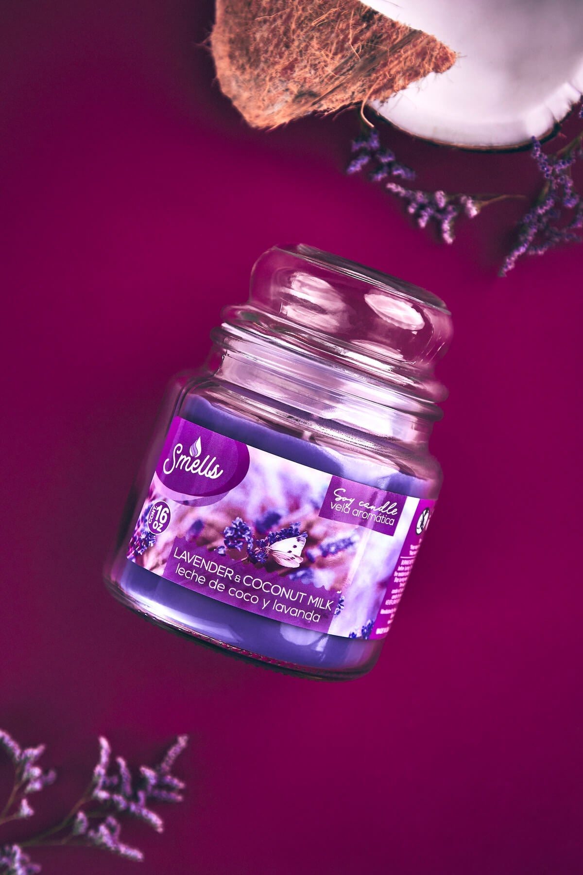 Coconut Milk & Lavender Single Wick Scented Candle, 16 oz