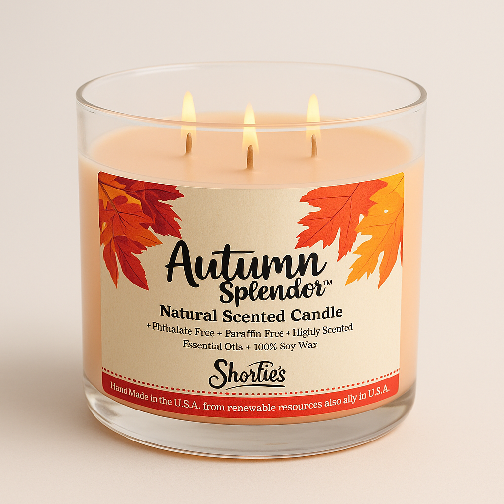 Autumn Splendor Natural 3 Wick Candles