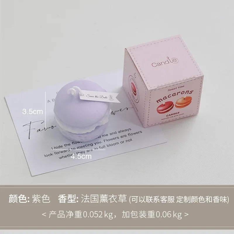 Macaron Aromatherapy Candle Lavender Peach