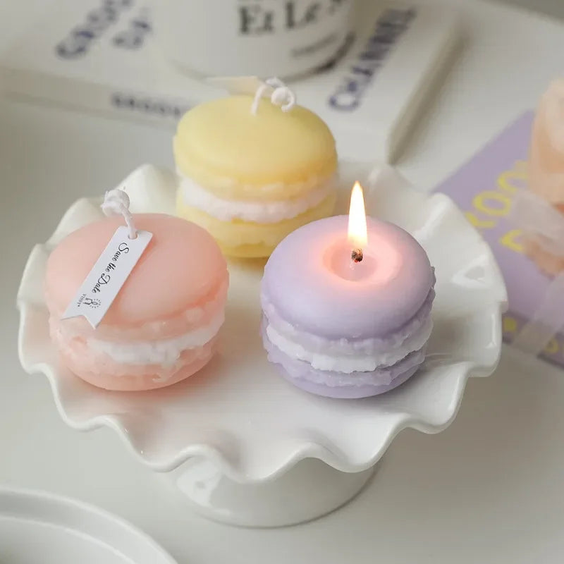 Macaron Aromatherapy Candle Lavender Peach