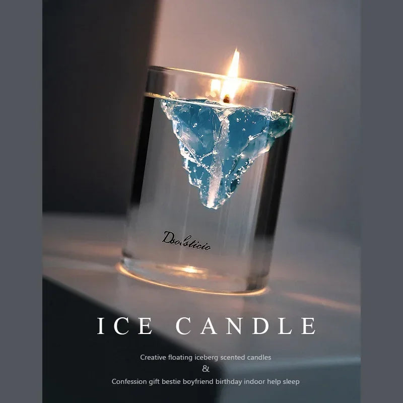 Floating Iceberg Candles, Handmade Jelly Wax Candles, Scented Fragrance, Birthday Gift, Home Decoration